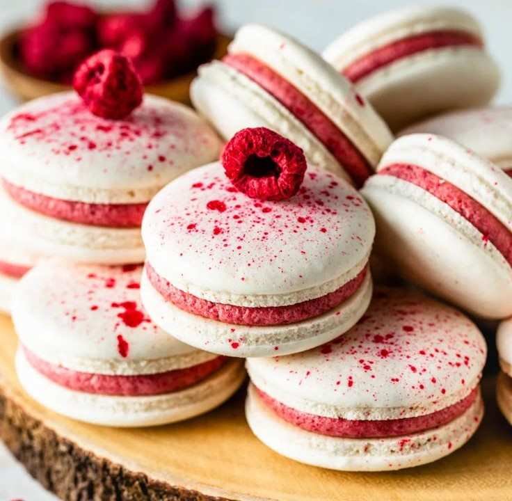 Raspberry Macarons